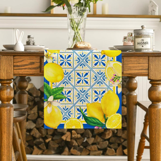 Lemon Pattern Table Runner